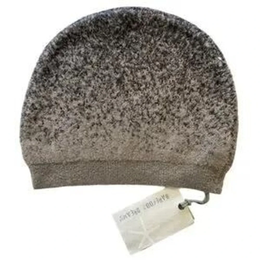 Barefoot Dreams‎ Cozychic Lite Confetti Beanie in Storm Gray - Dark Brown NWT